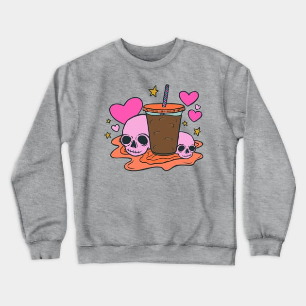 Skulls and Iced Coffee (2024) Crewneck Sweatshirt by cecececececelia